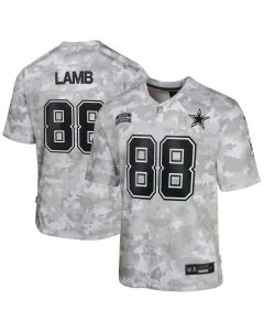 Youth Dallas Cowboys CeeDee Lamb Arctic Camo 2024 Salute to Service Game Jersey (Camo)