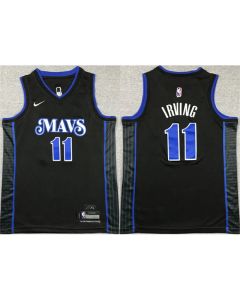 Youth Dallas Mavericks #11 Kyrie Irving Black City Edition Stitched Basketball Jersey