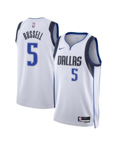 Youth Dallas Mavericks #5 D'Angelo Russell Nike White Swingman Association Edition Jersey (White)