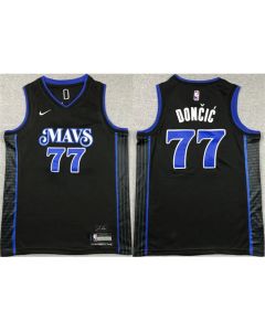 Youth Dallas Mavericks #77 Luka Doncic Black City Edition Stitched Basketball Jersey