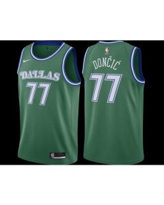 Youth Dallas Mavericks #77 Luka Doncic Green City Edition Stitched Jersey