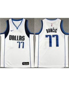 Youth Dallas Mavericks #77 Luka Doncic White Stitched Basketball Jersey