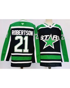 Youth Dallas Stars #21 Jason Robertson Black 2024-25 Reverse Retro Stitched Jersey