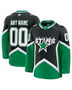 Youth Dallas Stars Custom Black 2025-26 Alternate Stitched Hockey Jersey