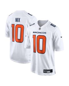 Youth Denver Broncos #10 Bo Nix White Tundra Fashion Game Jersey (White)