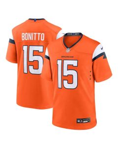 Youth Denver Broncos #15 Nik Bonitto Orange Team Game Jersey