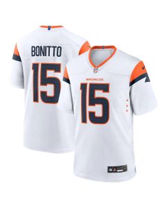 Youth Denver Broncos #15 Nik Bonitto White Team Game Jersey