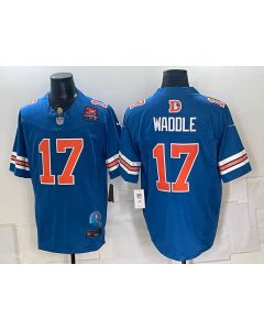 Youth Denver Broncos #17 Jaylen Waddle Royal Vapor F.U.S.E. Limited Jersey (Style 2)