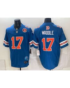 Youth Denver Broncos #17 Jaylen Waddle Royal Vapor F.U.S.E. Limited Jersey (Style 3)