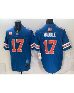 Youth Denver Broncos #17 Jaylen Waddle Royal Vapor F.U.S.E. Limited Jersey (Style 5)