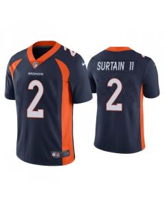 Youth Denver Broncos #2 Patrick Surtain II 2021 NFL Draft Black Vapor Untouchable Limited Stitched Jersey