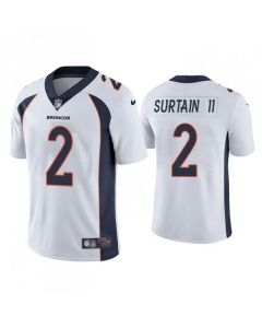 Youth Denver Broncos #2 Patrick Surtain II 2021 NFL Draft White Vapor Untouchable Limited Stitched Jersey