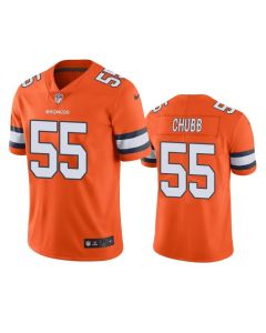 Youth Denver Broncos #55 Bradley Chubb Orange Color Rush Limited Stitched Jersey