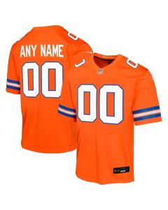 Youth Denver Broncos Orange Mile High Collection 1977 Throwback Custom Game Jersey