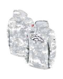 Youth Denver Broncos White/Gray 2024 Salute To Service Pullover Hoodie (White Gray)