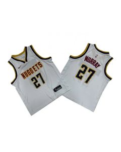 Youth Denver Nuggets #27 Jamal Murray White Stitched Basketball Jersey