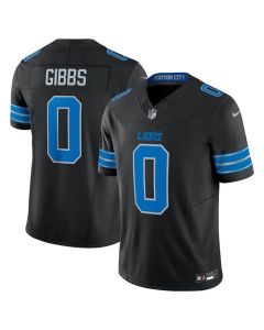 Youth Detroit Lions #0 Jahmyr Gibbs Black 2025 F.U.S.E. Vapor Limited Stitched Jersey (Black)