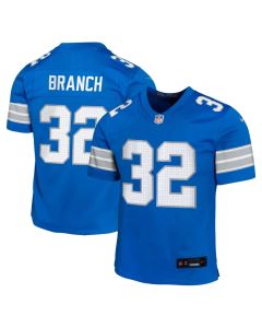 Youth Detroit Lions #32 Brian Branch Blue Team Player Game Jersey