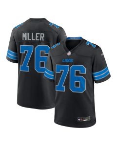 Youth Detroit Lions #76 Blake Miller Black 2026 NFL Draft Game Jersey (Black)