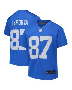 Youth Detroit Lions #87 Sam LaPorta Blue Alternate Game Jersey