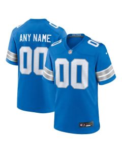 Youth Detroit Lions Blue Game Custom Jersey (Blue)