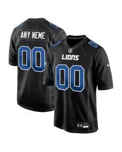 Youth Detroit Lions Carbon Black Fashion Game Custom Jersey