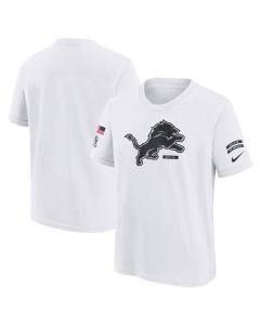 Youth Detroit Lions White 2024 Salute To Service T-Shirt (White)