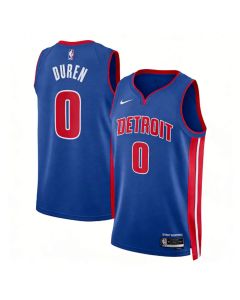 Youth Detroit Pistons #0 Jalen Duren Blue Swingman Icon Edition Jersey (Blue)