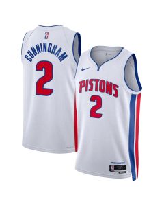 Youth Detroit Pistons #2 Cade Cunningham White Swingman Association Edition Jersey