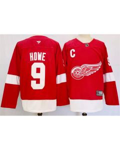 Youth Detroit Red Wings #9 Gordie Howe Red 2024-25 Stitched Jersey