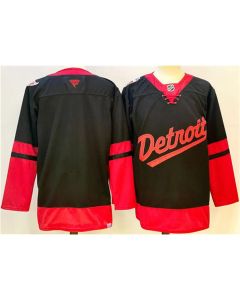 Youth Detroit Red Wings Blank Black 2024-25 Stitched Jersey