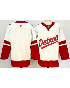 Youth Detroit Red Wings Blank White/Red 2024-25 Stitched Jersey