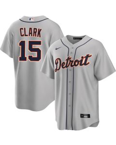 Youth Detroit Tigers #15 Max Clark Grey 2026 Road Baseball Jersey (Grey)