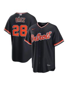 Youth Detroit Tigers #28 Javier Baez Cool Base Stitched Jersey (Style 2)