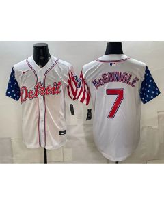 Youth Detroit Tigers #7 Kevin McGonigle 2026 White Independence Day Vapor Premier Limited Baseball Jersey (White)