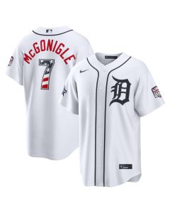 Youth Detroit Tigers #7 Kevin McGonigle Nike White 2026 All-Star Edition Stars & Stripes Stadium Jersey (White)