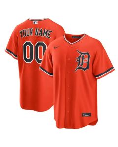 Youth Detroit Tigers Orange Cool Base Stitched Custom Jersey