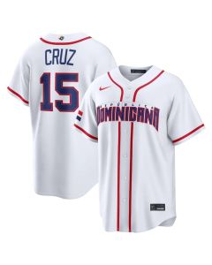 Youth Dominican Republic Baseball #15 Oneil Cruz White 2026 World Baseball Classic Home Stadium Jersey (White)