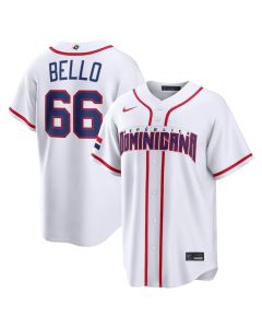 Youth Dominican Republic Baseball #66 Brayan Bello White 2026 World Baseball Classic Home Stadium Jersey (White)