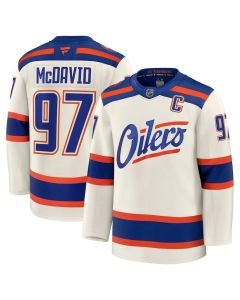 Youth Edmonton Oilers #97 Connor McDavid Light Beige Alternate Jersey