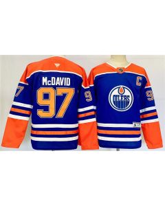 Youth Edmonton Oilers #97 Connor McDavid Royal 2024-25 Stitched Jersey