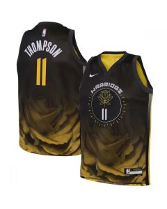 Youth Golden State Warriors #11 Klay Thompson 2022/2023 Black City Edition Stitched Basketball Jersey