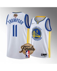 Youth Golden State Warriors #11 Klay Thompson 2022 White NBA Finals Stitched Jersey