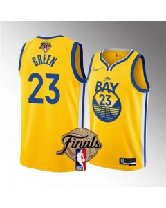 Youth Golden State Warriors #23 Draymond Green 2022 Yellow NBA Finals Stitched Jersey