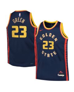 Youth Golden State Warriors #23 Draymond Green Navy 2024/25 Swingman City Edition Player Jersey