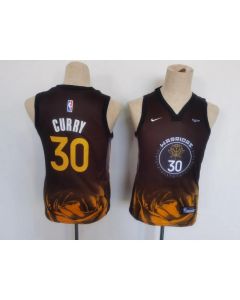 Youth Golden State Warriors #30 Stephen Curry 2022/2023 Black City edition Stitched Basketball Jersey