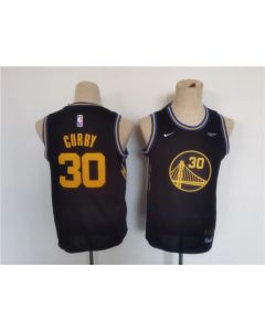 Youth Golden State Warriors #30 Stephen Curry Black Stitched Basketball Jersey