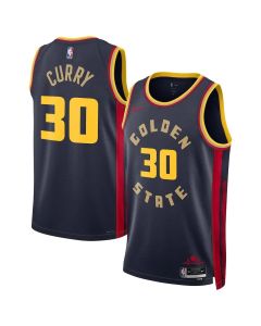 Youth Golden State Warriors #30 Stephen Curry Navy 2024/25 Swingman Player City Edition Jersey (Navy)