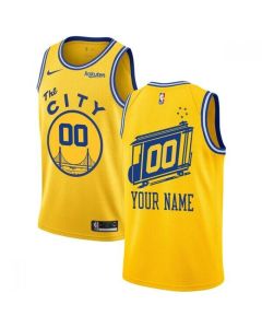 Youth Golden State Warriors Gold City Classic Edition Stitched NBA Jersey
