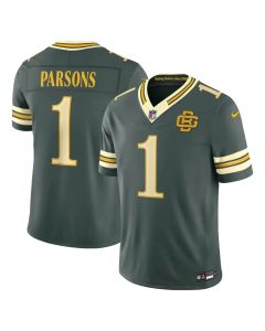 Youth Green Bay Packers #1 Micah Parsons Green 2026 Rivalries Collection Vapor F.U.S.E. Limited Jersey (Green)